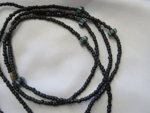 Black with a touch of blue and green!