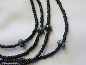 Black with a touch of blue and green!