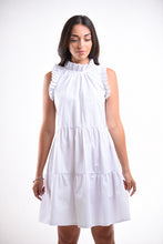 Load image into Gallery viewer, Ruffle neck midi Dress
