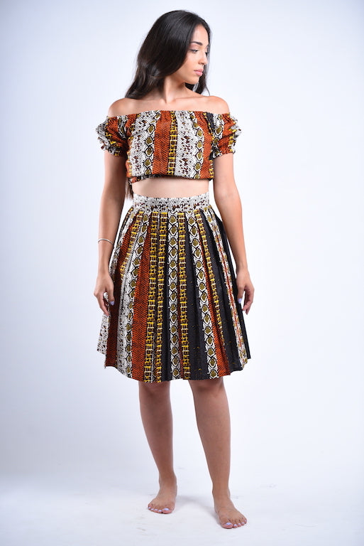 Snake Print Ankara Set