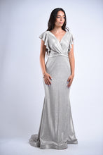 Load image into Gallery viewer, Shimmery Butterly sleve Gown

