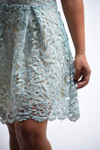 Load image into Gallery viewer, Pastel Mint Green Midi Lace Dress
