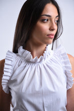 Load image into Gallery viewer, Ruffle neck midi Dress
