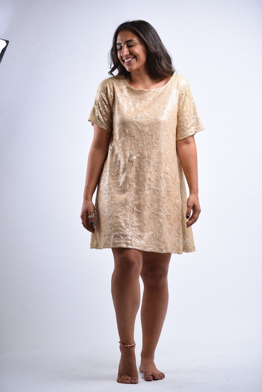 Beige Mate Payette T cut dress